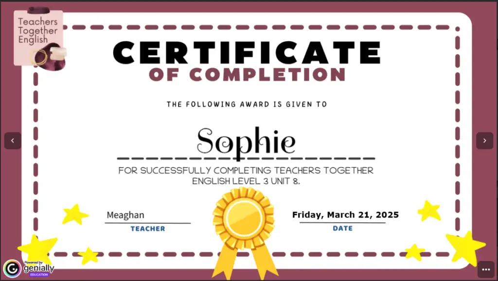 Certificates of completion can be a great way to empower and motivate your students to keep learning and working hard.