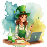 Teacher dressed for St. Patrick’s Day Science Activities for ESL Learners