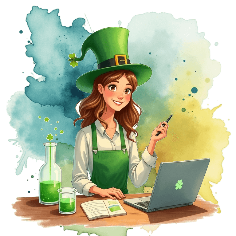 Teacher dressed for St. Patrick’s Day Science Activities for ESL Learners