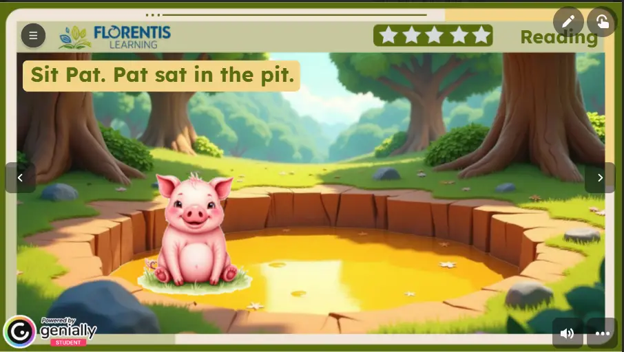 Interesting decodable stories are included in each lesson from Florentis Learning making it easy to teach phonics online.