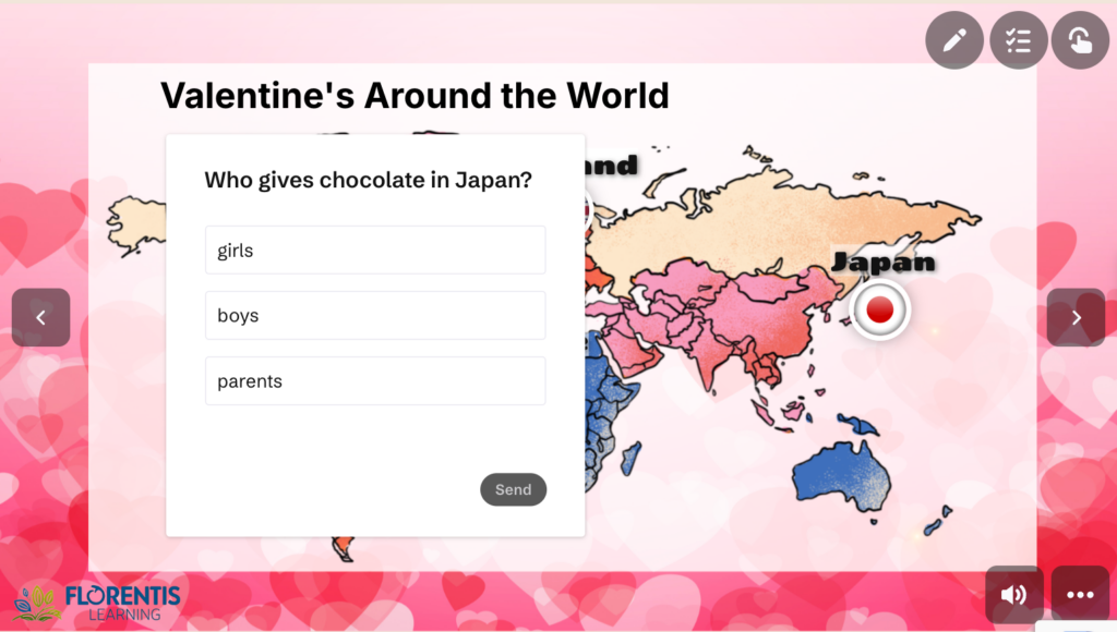 Valentine’s Day ESL lesson for A1–A2 students with listening practice and holiday vocabulary